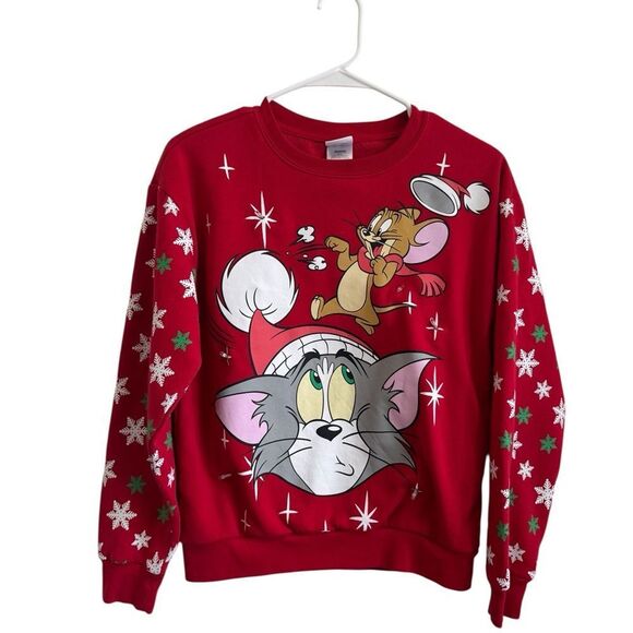 Tom and Jerry Christmas Sweatshirt - Picture 1 of 4